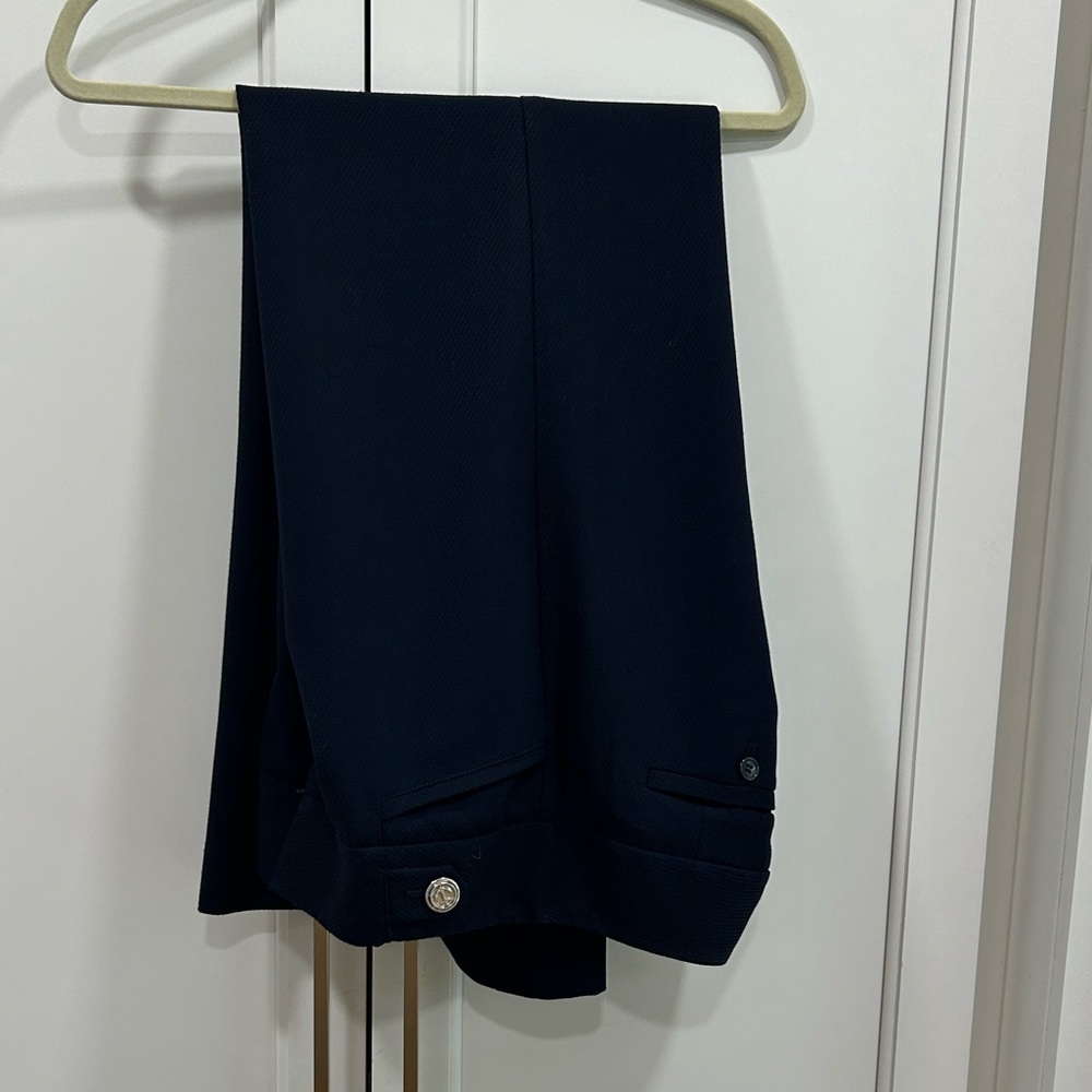 Navy textured dress pants